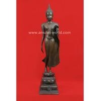 ราคา พระพุทธลีลาประทับบนรอยพระพุทธบาท สูง 88 ซม. เนื้อสำริดผสมระฆังโบราณ วัดพระพุทธบาท จ.สระบุรี (2593364)