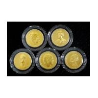ราคา เหรียญในหลวงมหาราช ชุดเบญจมหามงคล เนื้อทองคำ หนัก 3 กรัม ครบชุด 5 เหรียญ สภาพสวยพร้อมกล่องไม้ (6393250)
