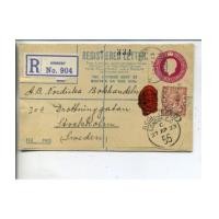 ราคา 025 จดหมายติดแสตมป์เก่าประเทศอังกฤษ ปี ค.ศ. 1923 (พ.ศ.2466 สมัยรัชกาลที่ 6) registered letter ราคา 4 (6174772)