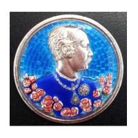 ราคา เหรียญ ร.5 วัดแหลมแค จ.ชลบุรี เนื้อเงินลงยา หลังนารายณ์ทรงครุฑ ปี36 ขนาด 3 ซม. พิธีใหญ่ สภาพสวย (5786192)