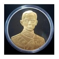 ราคา เหรียญที่ระลึกคามิโอ กาญจนาภิเษก เนื้อเงินขัดเงาหน้าทองคำ ขนาด 4 ซม. นน. 32 กรัม สวยพร้อมกล่องและใบเ (5669783)