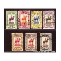 ราคา แสตมป์พระรูป ร.5 ชุดรัชมังคลาภิเศก ทรงม้า ปี 2451 ครบชุด ใช้แล้ว สภาพนอก (5380535)