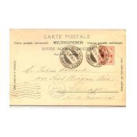 ราคา โปสการ์เก่า หายาก ส่งจากประเทศสวิสเซอร์แลนด์ ไปอเมริกา ปี 1904 (2503370)