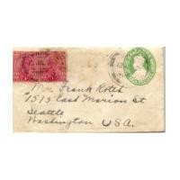 ราคา ซอง Postal Stationary ส่งจากอินเดีย ไปอเมริกา ปี 1921 (2111554)