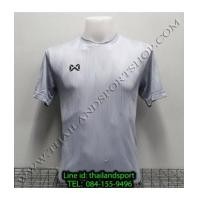 ราคา เสื้อกีฬา วอริค warrix รหัส wa-fba574 (สีเทา ee) ผ้าทอลาย (7394957)