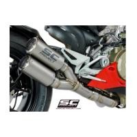 ราคา ท่อ SC Project Full Titanium รุ่น CRT ทรงกระป๋องคู่ ปลายไทเทและ ปลายคาร์บอน สำหรับ Panigale V4 (7200905)