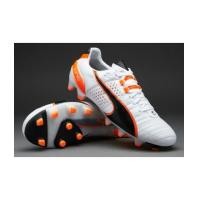 ราคา Puma King II FG - White/Black/Fluo Flash Orange (6649501)