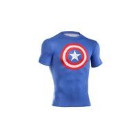 ราคา Under Armour Captain America Logo Compression S/S T-Shirt Royal/Red (6177709)