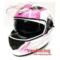 ราคา หมวกกันน็อค Rider รุ่น Viper แว่น 2 ชั้น ปี2016 สีขาวชมพู (6887000)