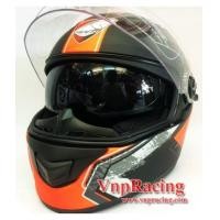ราคา หมวกกันน็อค Rider รุ่น Viper แว่น 2 ชั้น ปี2016 สีดำส้มด้าน (6631030)