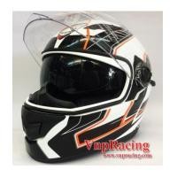 ราคา หมวกกันน็อค Rider รุ่น Viper แว่น 2 ชั้น ปี2016 สีขาวดำส้ม (6630584)