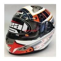 ราคา หมวกกันน็อค REAL CYBER AIR Thunder ปี 2015 นวมปั๊มลม แว่น 2 ชั้น สีขาวส้ม (6486562)