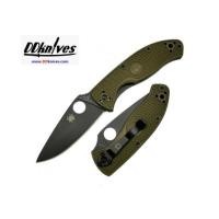 ราคา มีดพับ Spyderco Tenacious Lightweight Black Plain Blade, OD Green FRN Handles (C122PODBK) (7503931)