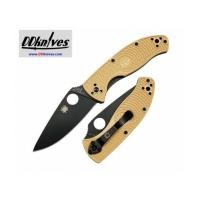 ราคา มีดพับ Spyderco Tenacious Lightweight Folding Knife Black Plain Blade, Tan FRN Handles (C122PTNBK) (7503928)