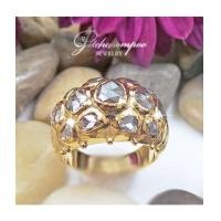 ราคา แหวนทองคำโบราณฝังเพชรซีก (6142183)