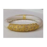 ราคา กำไลงาช้างกลม 10 มิลทำทองแกะลายสุโขทัย(งานลูกค้าสั่งทำ) (5488075)