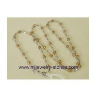 ราคา สร้อยคอทองคำขาวอิตาลีแท้ 18 k 2 สี (3707996)