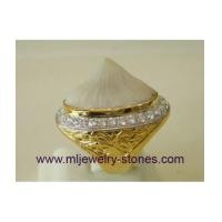 ราคา แหวนหางกระเบนท้องน้ำตัวเรือนทองล้อมเพชรแท้ (3693968)