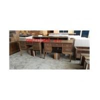 ราคา โต๊ะทำงานไม้สักขานกมีลิ้นชัก (7224718)