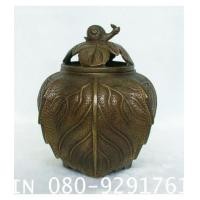 ราคา กระถางกำยาน หรือโถรูปใบไม้และหอยทาก งานทองเหลืองเก่า (5855458)