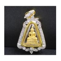 ราคา พระหลวงพ่อโสธร เนื้อทองคำ กรอบทอง ฝังเพชร 30 เม็ด 0.40 กะรัต นน. 8.50 g (7504993)