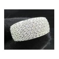 ราคา แหวน เพชร 5 แถว 79 เม็ด 0.79 กะรัต ทอง90 ชุบขาว หลุดจำนำ งานสวยมาก นน. 9.68 g (7504134)