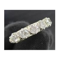 ราคา แหวน เพชรแถวชู 5 เม็ด 0.78 กะรัต ทองK 2 สี งานเก่า หลุดจำนำ นน. 3.16 g (7500735)