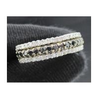 ราคา แหวน เพชรดำ Black Diamond 16/0.24 ct ฝังเพชรกุหลาบ 2 แถว 38/0.19 ct ทองK หลุดจำนำ สวยมาก นน. 2.45 g (7500721)