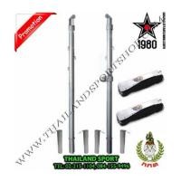ราคา เสาตะกร้อ และวอลเลย์บอล STAR รุ่น อเนกประสงค์ Stainless ฟันเฟืองปรับระดับ ฝังพื้น พร้อมตาข่าย (B) (6849812)