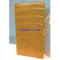 ราคา crocodile leather booklet case for Samsung Galaxy note2 in mustard color (5253989)