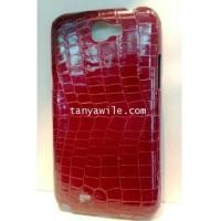 ราคา crocodile leather snap case for Samsung Galaxy note2 in brown color (5253977)