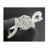 ราคา แหวน เพชรกระจุกกลม 1/0.07 ct ล้อมเพชร 33 เม็ด 0.24 กะรัต ทอง18K หลุดจำนำ งานสวยมาก นน. 2.10 g (7442300)