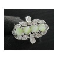 ราคา แหวน ไพฑูรย์ ตาแมว หลังเบี้ย 4 เม็ด ล้อมเพชร 14 เม็ด 0.30 กะรัต งานทองขาวโบราณ(ปาหะ) นน. 4.67 g (7439721)