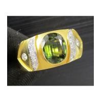 ราคา แหวน เขียวส่อง เจียร ฝังเพชร 12 ม็ด 0.30 กะรัต ทอง90 เพชรขาว พลอยสวย นน. 11.95 g (7394167)