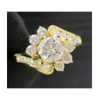 ราคา แหวน เพชรเดี่ยวชู 0.58 ct ฝังเพชร 16/0.50 ct ทอง90 เพชรสวย เล่นไฟ วิ้ง วิ้ง นน. 3.72 g (7389863)