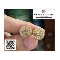 ราคา ต่างหูเพชรซีกกระจุกล้อม 2 ชั้น งานเปอรานากันโบราณ (7387016)