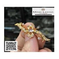 ราคา เข็มกลัดเพชรซีกโบราณ กอรอสังเพชรซีกงานเก่าโบราณ (7382604)
