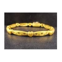 ราคา สร้อยข้อมือ Prima Gold ทอง24K ฉลุลาย หัวใจ คั่นหัวใจ รอบเส้น งานสวย น่ารักมาก นน. 15.79 g (7375623)