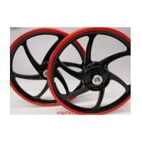 ราคา ล้อแม็ก Daichi แม็กไดอิจิ ลาย Racing 68 สีดำ ขอบแดง (4572087)