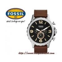 ราคา นาฬิกา Fossil รุ่น JR1475 Nate Chronograph Leather Watch - Brown สินค้าใหม่ ของแท้ พร้อมใบรับประกัน (6341328)