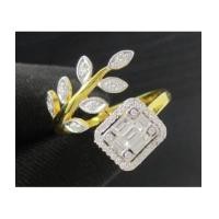 ราคา แหวน เพชรไขว้ ลายช่อมะกอก เพชร 48 เม็ด 0.63 กะรัต ทอง90 งานสวย น่ารักมาก นน. 4.55 g (7366823)