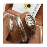 ราคา BVLGARI SNAKE WATCH กรอบเพชรหน้าขาว (7075648)