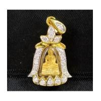 ราคา พระหลวงพ่อโสธร เนื้อทองคำ กรอบทอง ฝังเพชร 20 เม็ด 0.22 กะรัต นน. 2.84 g (7365125)