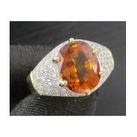 ราคา แหวน บุษราคัมซีลอน 4.80 กะรัต ล้อมเพชร 60 เม็ด 1.20 กะรัต ทอง90 งานสวยมาก นน. 6.18 g (7362549)