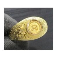 ราคา แหวน หัวนะโม ทองคำ แกะลาย ทอง90 แบบงานโบราณ สวยมาก Size 56 นน. 5.14 g (7359982)
