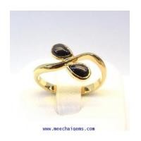ราคา แหวนพลอยสตาร์ดำแท้รูปทรงหยดน้ำ (7358918)