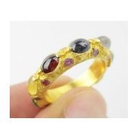 ราคา แหวน พิรอด นพเก้า ฝังทับทิม รอบวง ทอง90 งานโบราณ สวยมาก Size 57 นน. 7.36 g (7337862)