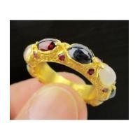 ราคา แหวน พิรอด นพเก้า ฝังทับทิม รอบวง ทอง90 งานโบราณ สวยมาก Size 53 นน. 7.87 g (7337857)