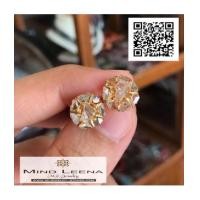 ราคา ต่างหูเพชรซีกโบราณ แบบก้านเกลียว (7337454)