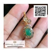 ราคา จี้มรกตล้อมเพชรซีกงานโบราณ (7337446)